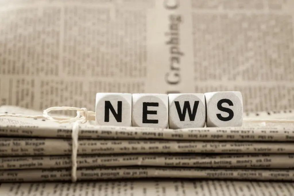 News concept with newspapers, Neuigkeiten