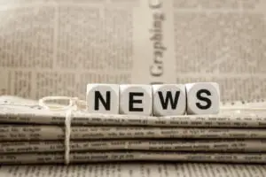 News concept with newspapers, Neuigkeiten